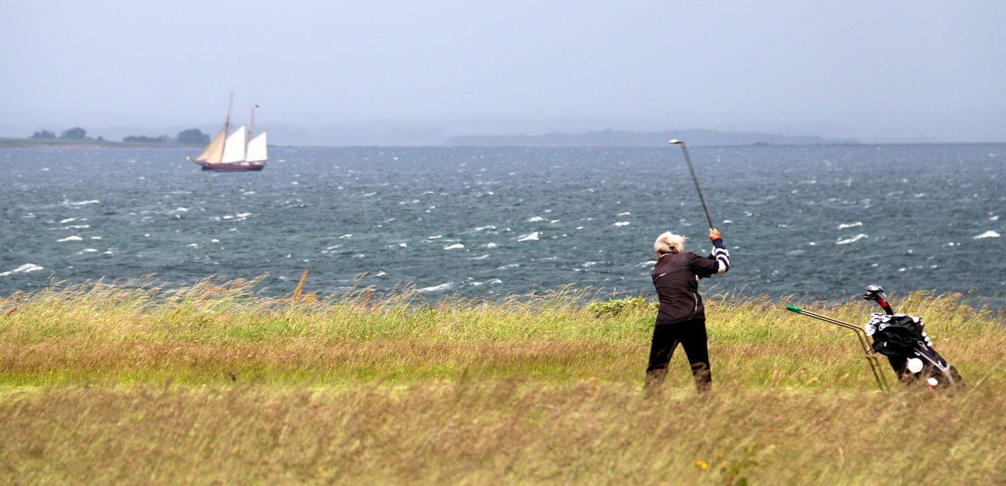 Golf i blæsevejr