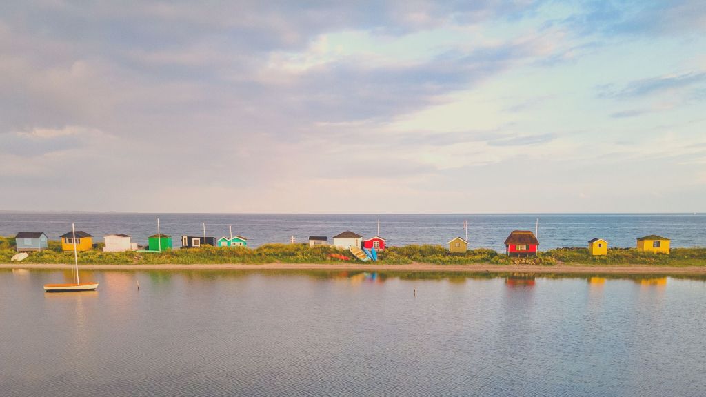 Badehuse på Eriks Hale i Marstal