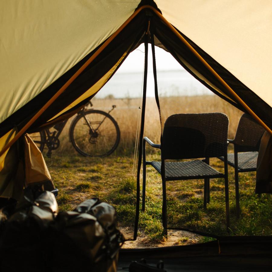 I telt ved Lille Rise