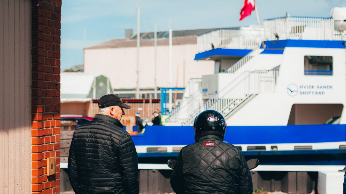 Færgeankomst i Marstal