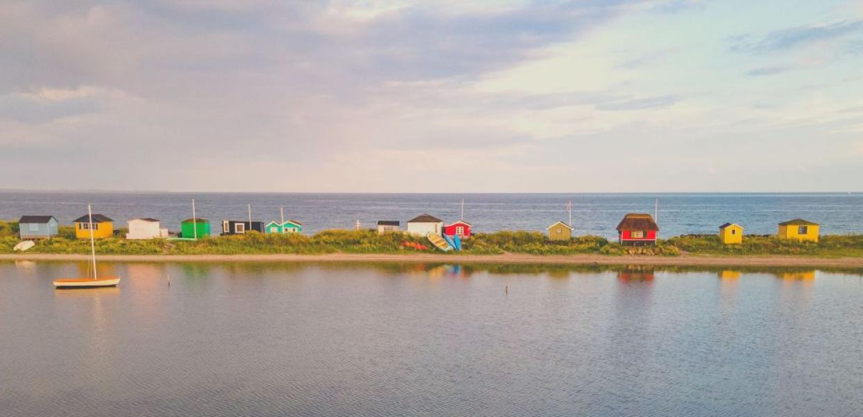 Badehuse på Eriks Hale i Marstal