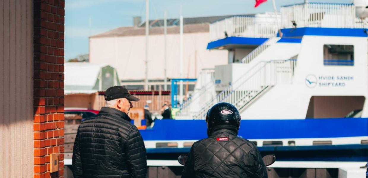 Færgeankomst i Marstal