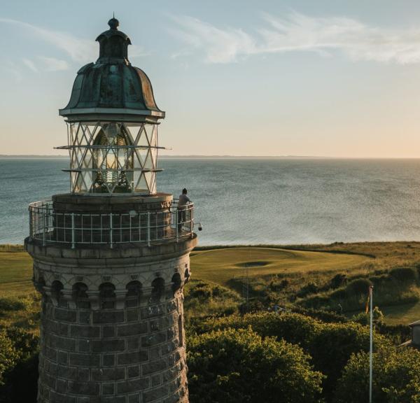 Skjoldnæs Fyr og golfbane på Ærø